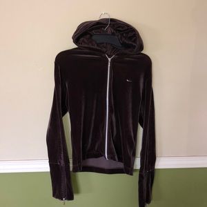 Nike | Velour Polyester/Spandex Zip Hoodie